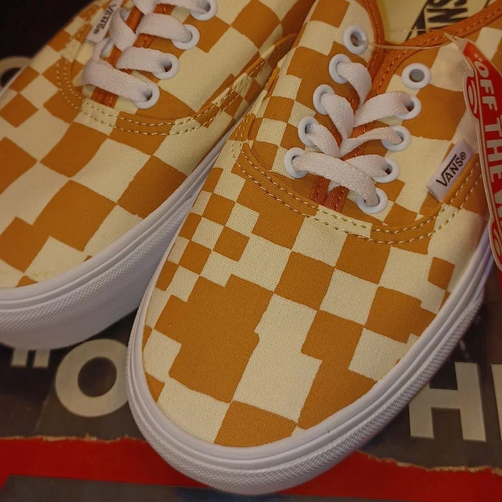 Vans Authentic Stacked Women's 8.5 Men's 7 Multi Checkered Sandstone VN0AKXXSST